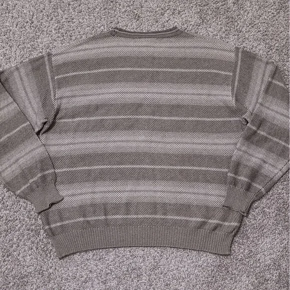 Ermenegildo Zegna Sweater Mens Medium (M) Knit Crewneck Striped Grandpa Italy - Picture 10 of 16